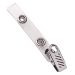 2-3/4" 1-Hole Ribbed-Face Clip with Clear Strap